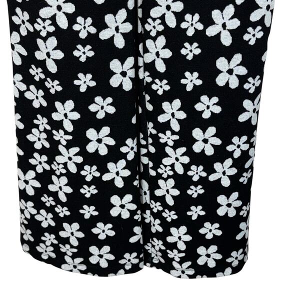 Urban Outfitters X-Small Bryn Flare Knit Pants Floral Stretch Pull-On Daisy Boho - Picture 5 of 8
